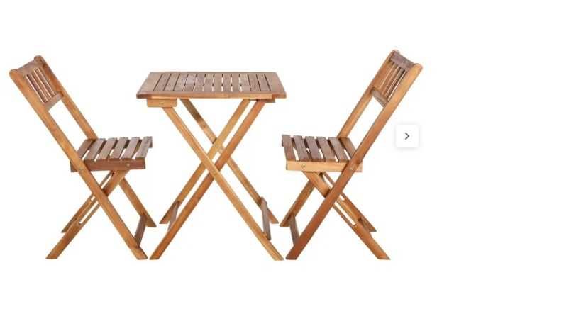 Conjunto mesa e cadeiras de madeira da Leroy Merlin