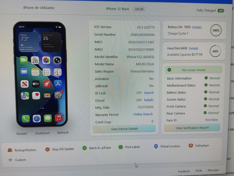 Iphone 12 Azul 64GB Ler Descriçao