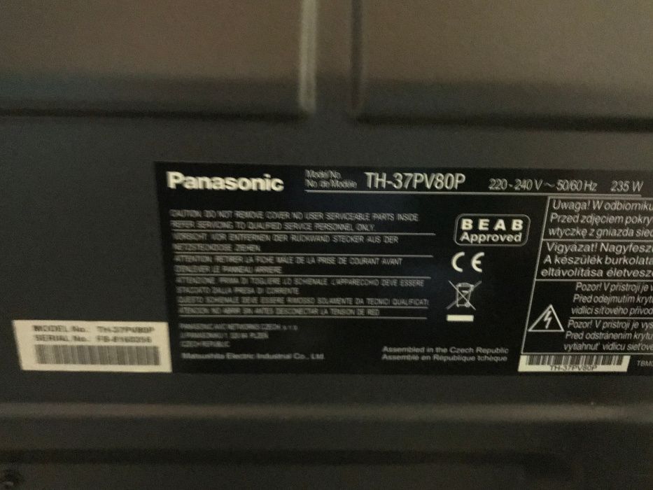 Telewizor Panasonic 37" Viera TH-37PV80 /Warszawa