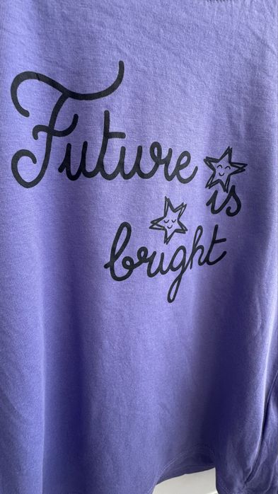 Camisola roxa Kiabi “Future is Bright” 12 anos