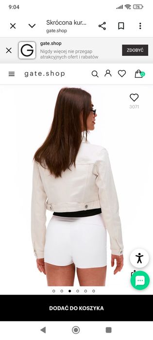Krótka kurtka jeansowa katana r.L/ XL
