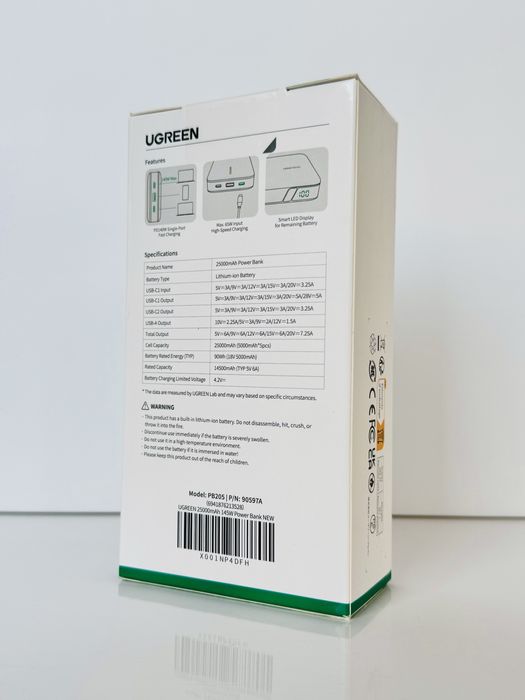 Оригінальний Павербанк Ugreen 25000мАг 145Вт  Повербанк PowerBank