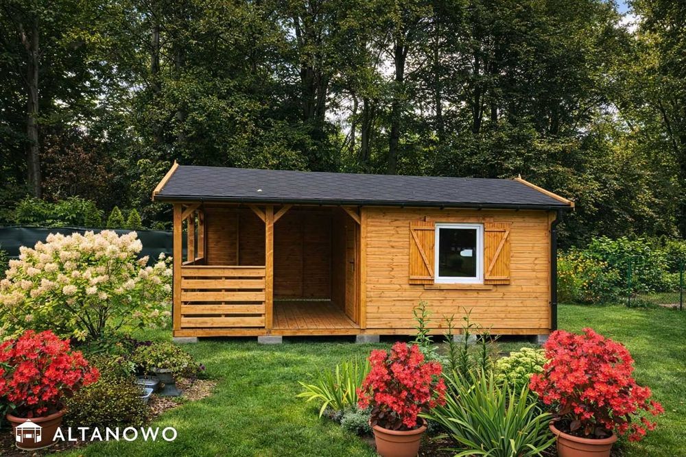 Drewniany domek ogrodowy letniskowy 3x6 | producent | transport | rod