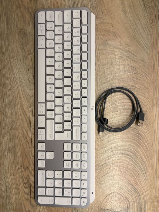 Logitech Mx Keys s klawiatura bezprzewodowa biała