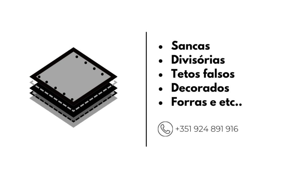 Servicos Profissionais de Drywall/Pladur- Rapido e com Acabamento Top!