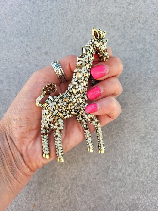 Broszka żyrafa  duża