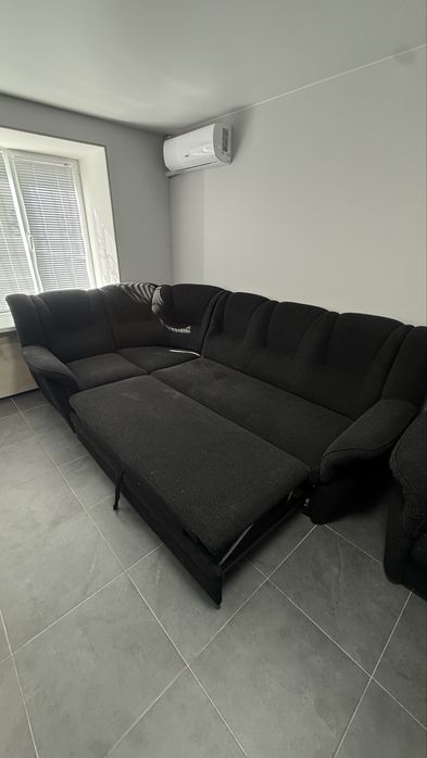 Диван з кріслом, диван розкладний, диван чорний, диван кровать