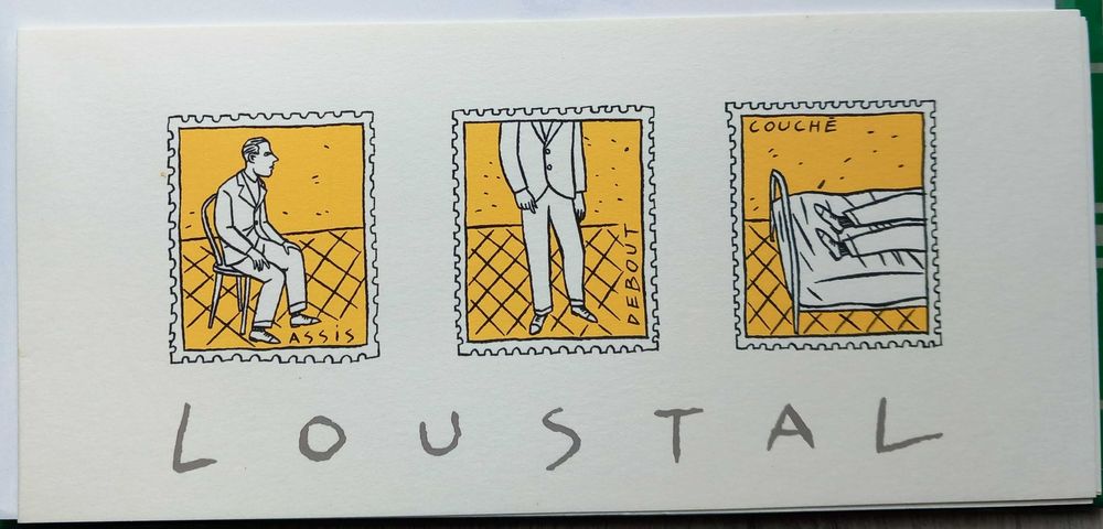 Sete selos de aguarelas de Jacques Loustal. Edição numerada. BD