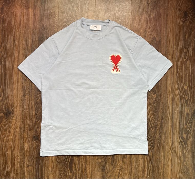 Оверсайз футболка Ami з вишитим лого oversize fit box logo luxury