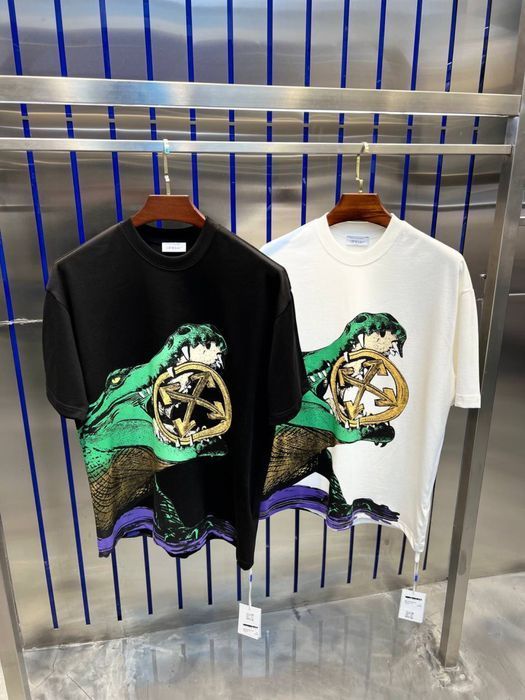 Off-white футболка оверсайз с крокодилом мужская унисекс черная белая