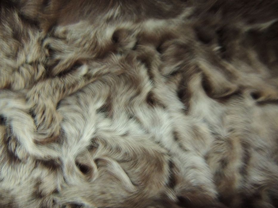 Futro z kóz kaukazkich kołnierz z naturalnego lisa XL 40 42