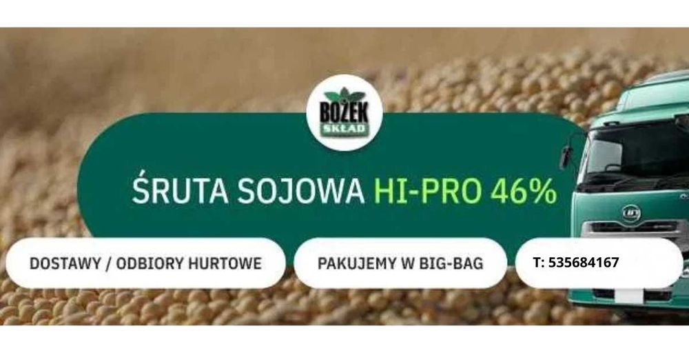 Śruta Sojowa Hi Pro 46% dla Zwierząt