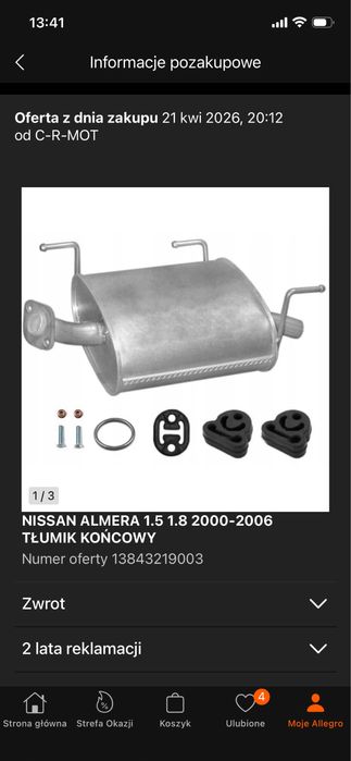 Tłumik koncowy Nissan Almera