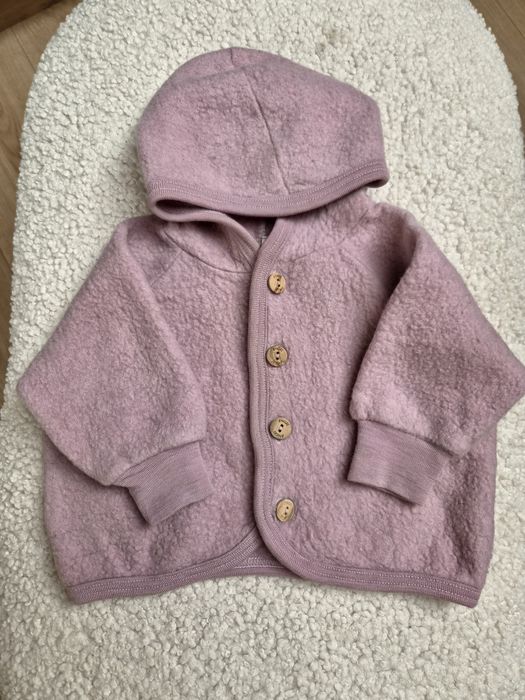 Kurtka Engel wełna merino 62/68 różowa