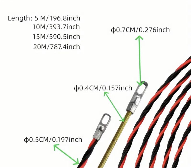 Guia de Inserção de Cabo de Fio 20mts