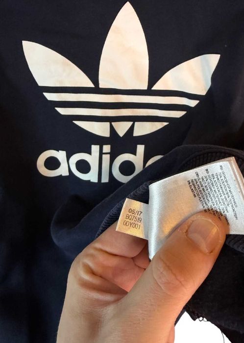 Bluza Adidas originals granatowa duże logo XL