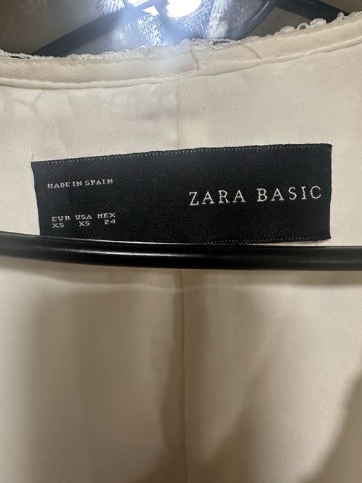 Кардиган Zara Basic мереживний білий XS