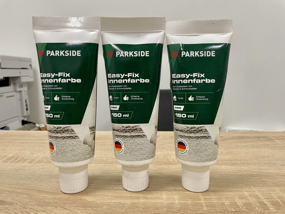 Краска с губкой БЕЛАЯ для закраш. пятен на поверхностях 150мл PARKSIDE