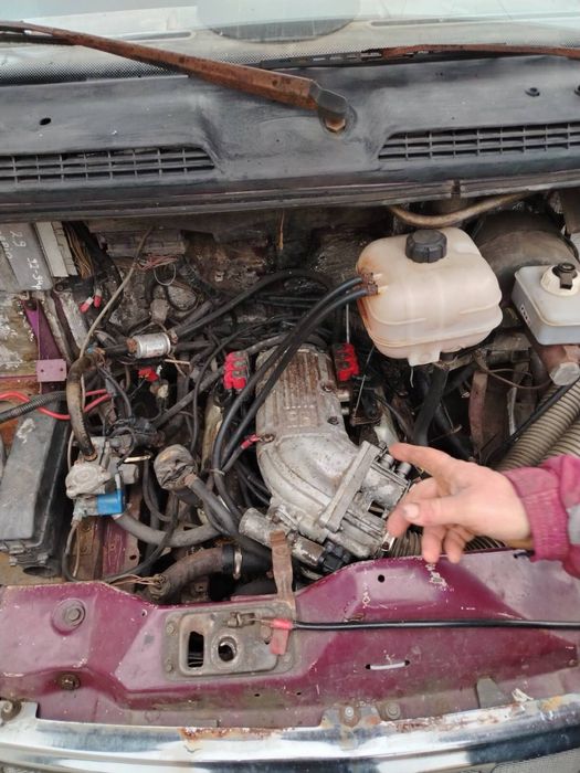 Продам двигатель на газель с форда 2.9 ford полный свап с коробкой