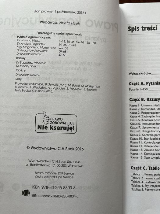 Prawo konstytucyjne repetytorium Becka