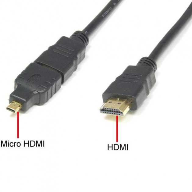 Кабель Hdmi 1.5 м (3 в 1) +2шт перехідники в комплекті micro/mini hdmi