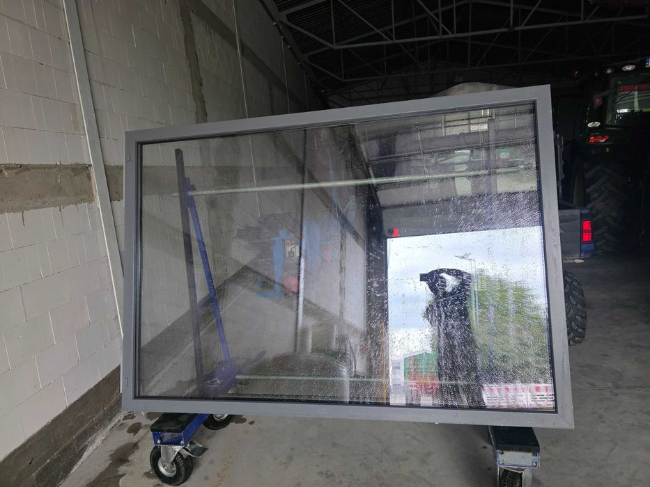 Okno przeszklenie fix schuco 2345mm na 1630mm Ral 7012