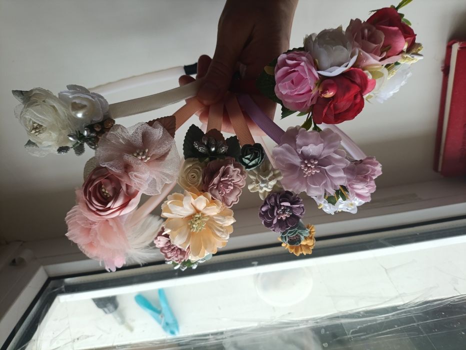 Обруч с цветами, венок на голову