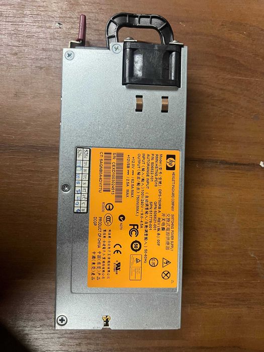 Блок живлення серверний HP DPS-750RB HSTNS-PD18 750Вт 12V 62.5A
