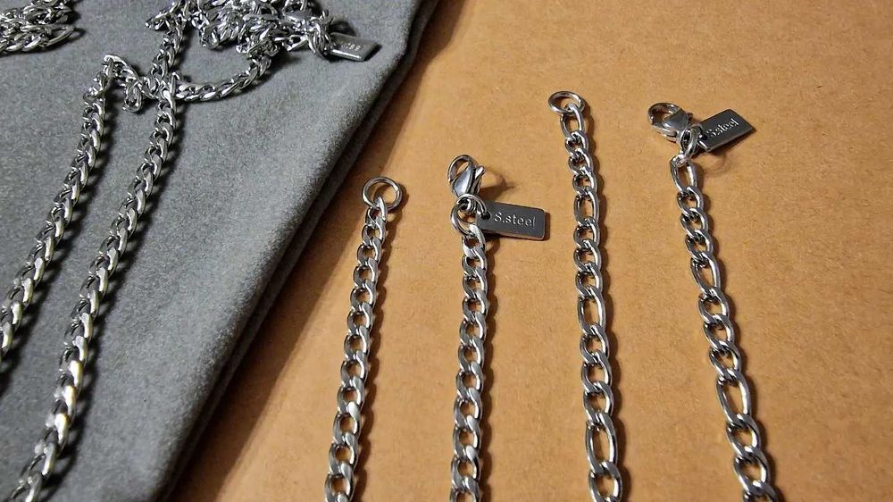 Fio + Pulseira aço inoxidável 316L motard homem e mulher