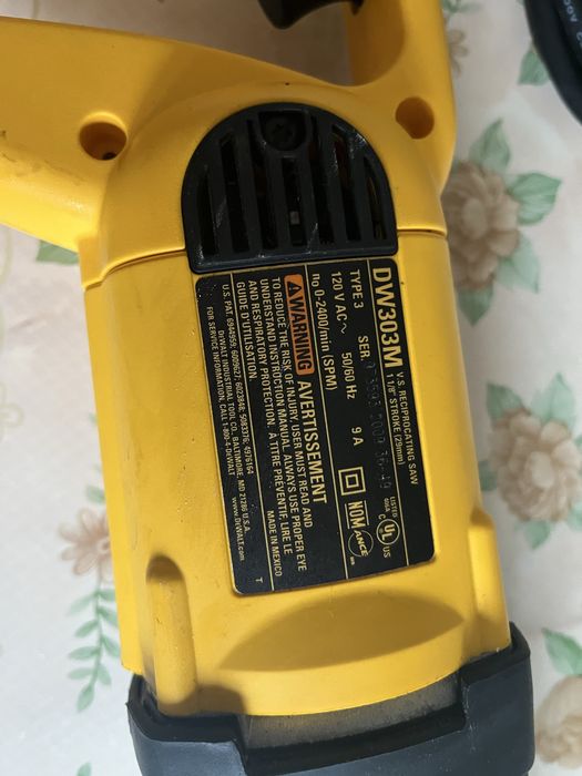 Сабельна пила (USA)DeWALT dw-303м оригінал  100»нова