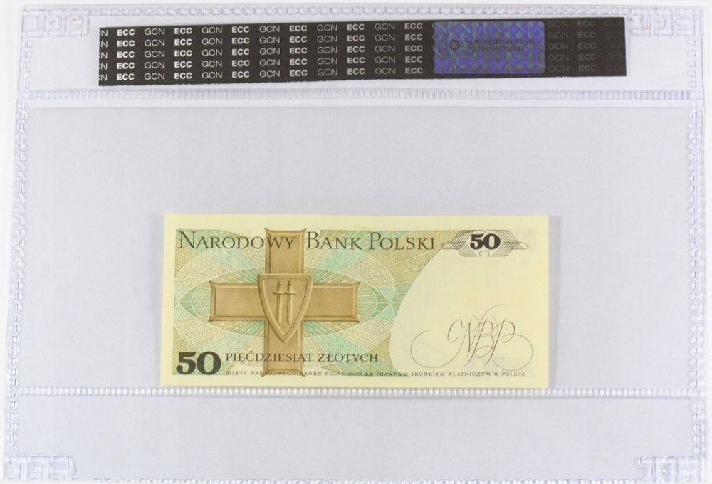Banknot 50 zł 1988 K. Świerczewski Grading GCN 68