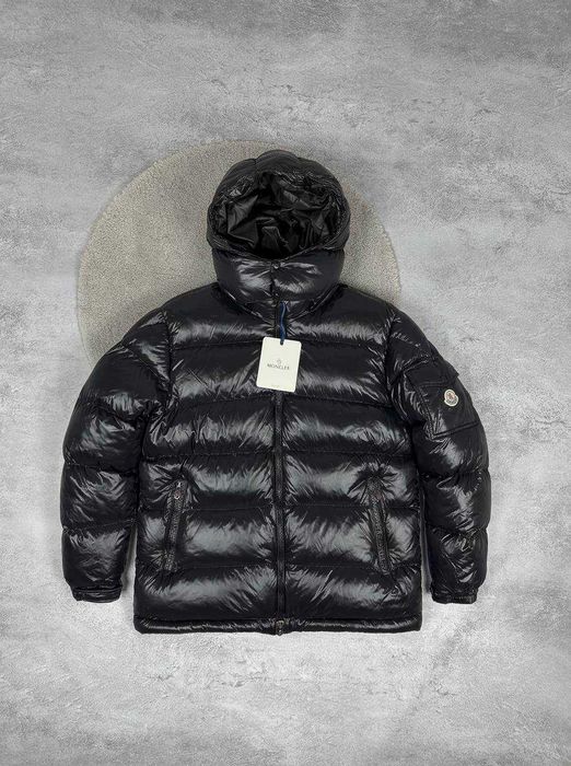 Пуховик Moncler Maya чорний з бірками | монклер пуховик глянцевий | куртка зимова чоловіча унісекс