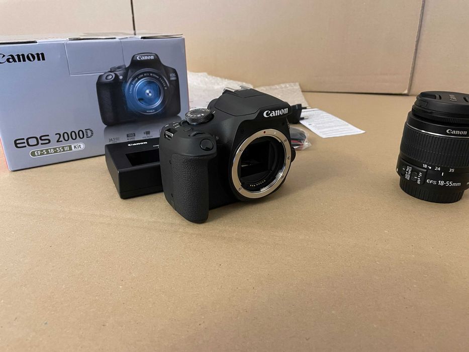Canon eos 2000d + obiektyw 18-55mm III Nowa Nowy Komplet Gwarancja !