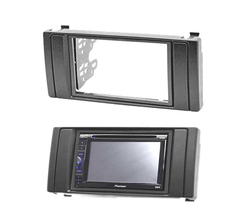 MOLDURA ADAPTADOR PRETO PARA RADIO 2-DIN BMW SERIE 5 E39 Y X5 E53
