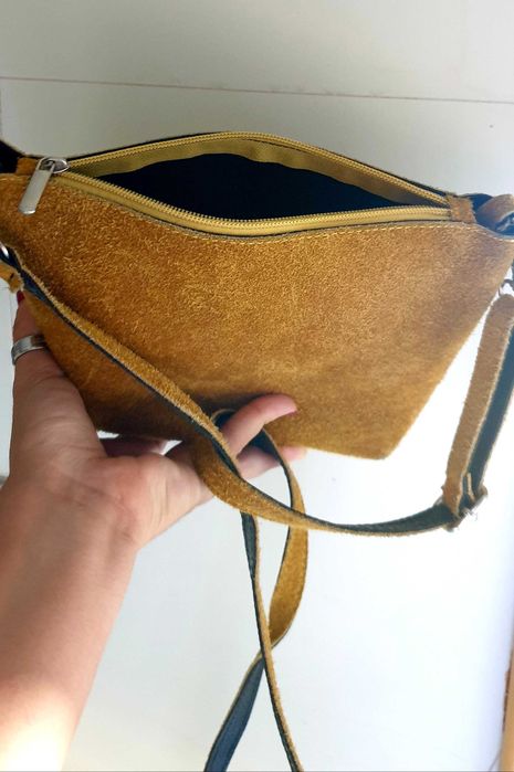 Mala a tiracolo pele amarela