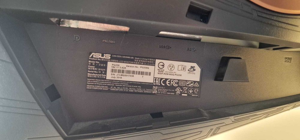 Monitor Asus PG258Q (240Hz)
