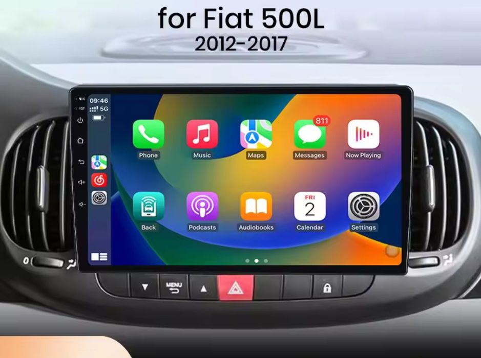 Rádio Android Carplay Fiat 500L 2012 a 2017 GPS wifi 2/32GB NOVO