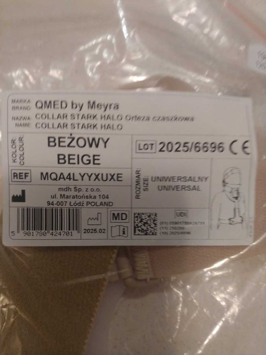 Orteza czaszkowa kołnierz ortopedyczny L + trzymacz piersiowy QMED