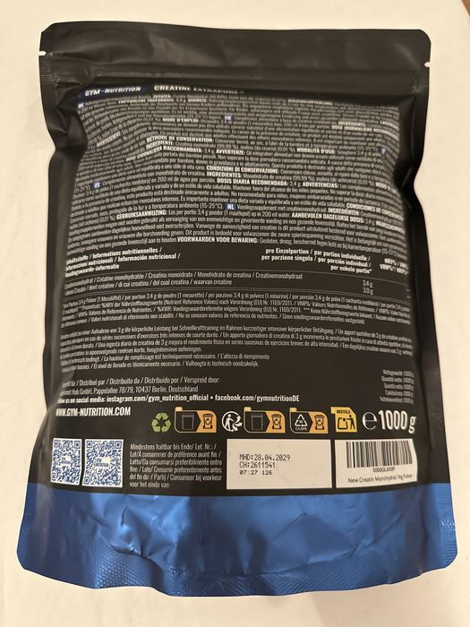 Creatine Monohydrate 1kg Sealed494282347675668481