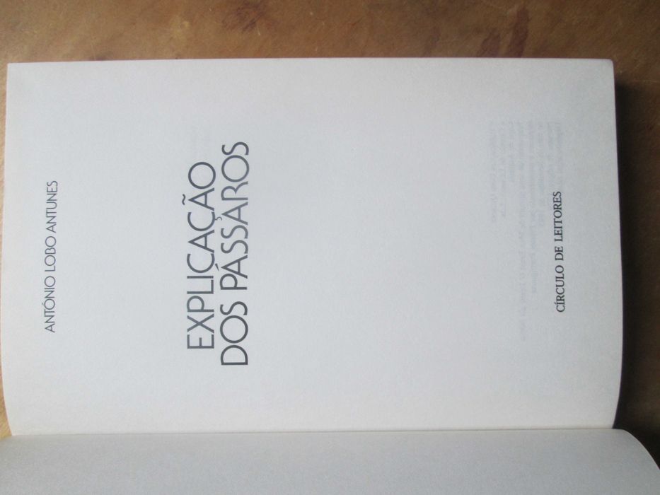 A Explicação dos Pássaros, de António Lobo Antunes