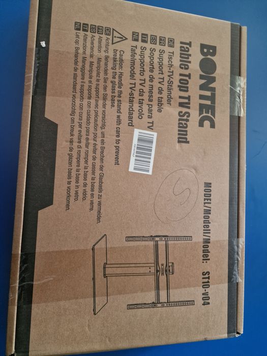 suporte de mesa universal para TV BONTEC, especificamente o modelo ST10-v04.