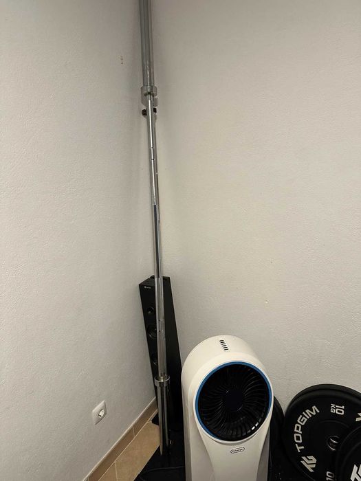Ginásio completo em casa – Barra, Discos, Banco, Bicicleta, Halteres (Vendido)