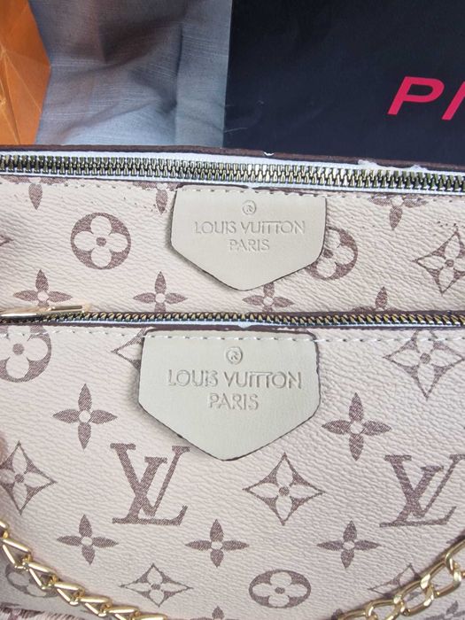 Torebka damska 3w1 Louis Vuitton beżowa torebki damskie LV hit