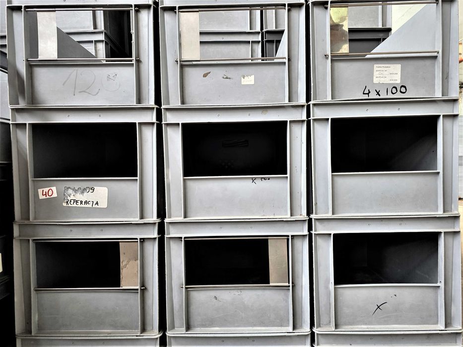 Pojemnik Plastikowy Kuweta Skrzynka Kosz Magazynowy Warsztatowy Regał