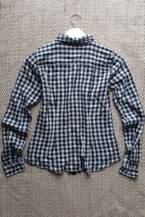 Granatowa koszula w kratkę House S/36