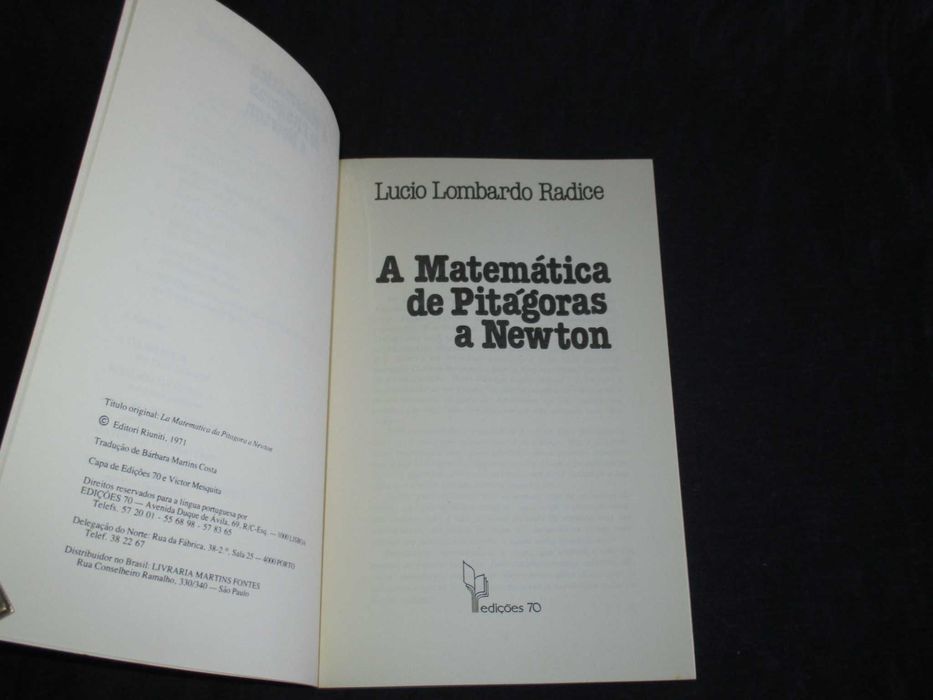 Livro A Matemática de Pitágoras a Newton