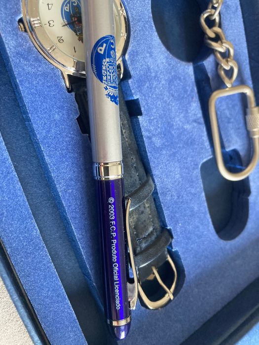 Conjunto de Relógio, Esferográfica e Porta Chaves FC Porto - Oficial