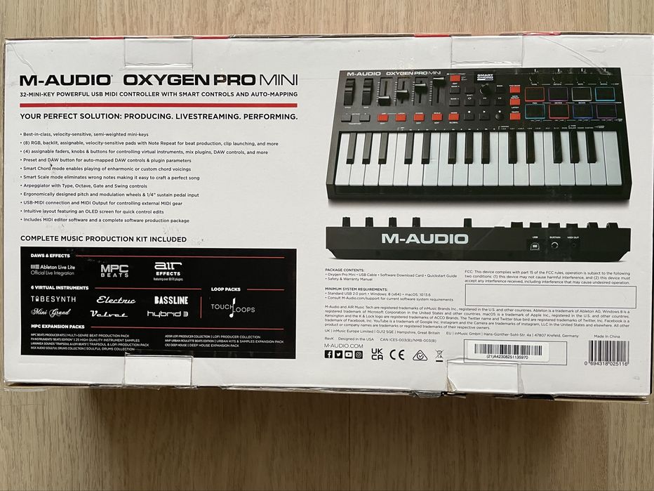 M-AUDIO oxygen pro mini - kontroler usb