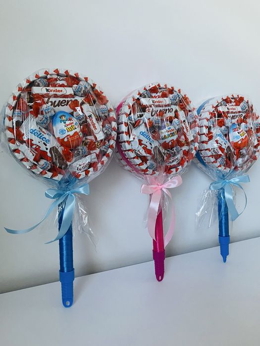 Duży lizak Kinder ze słodyczy – prezent na Dzień Dziecka