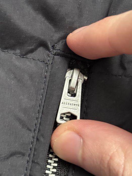 Микропуховик All Saints Black Dark Grey Hughes Padded Jacket